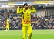 The veteran spinner in action for CSK